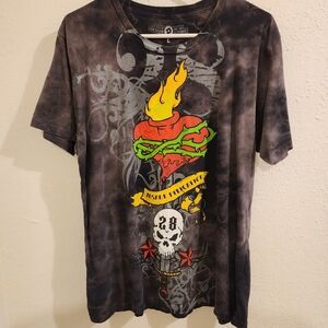 Black Graphic Tee with Unique Design